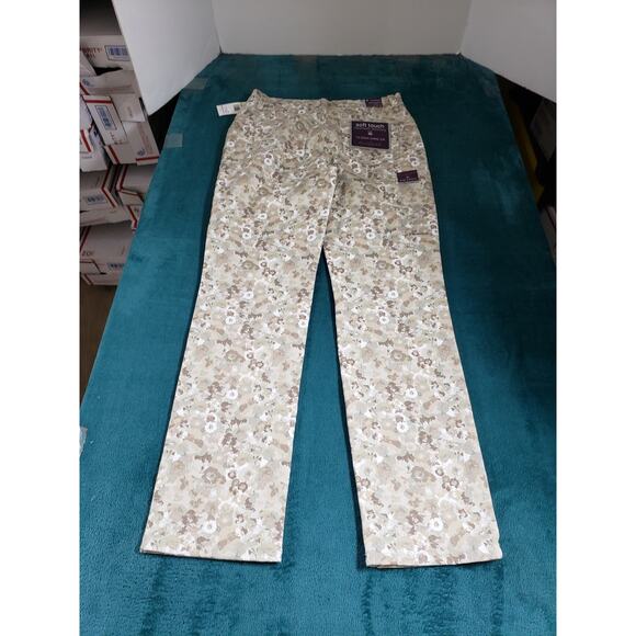 Gloria Vanderbilt Jeans Size 4 Petite Women Beige Stretch Mid Rise Straight NWT - Picture 12 of 16